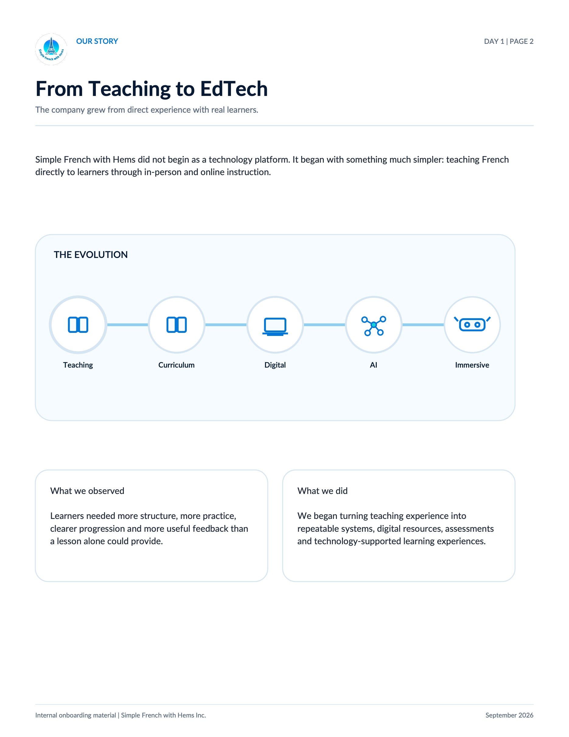 Day 1 original training page 2