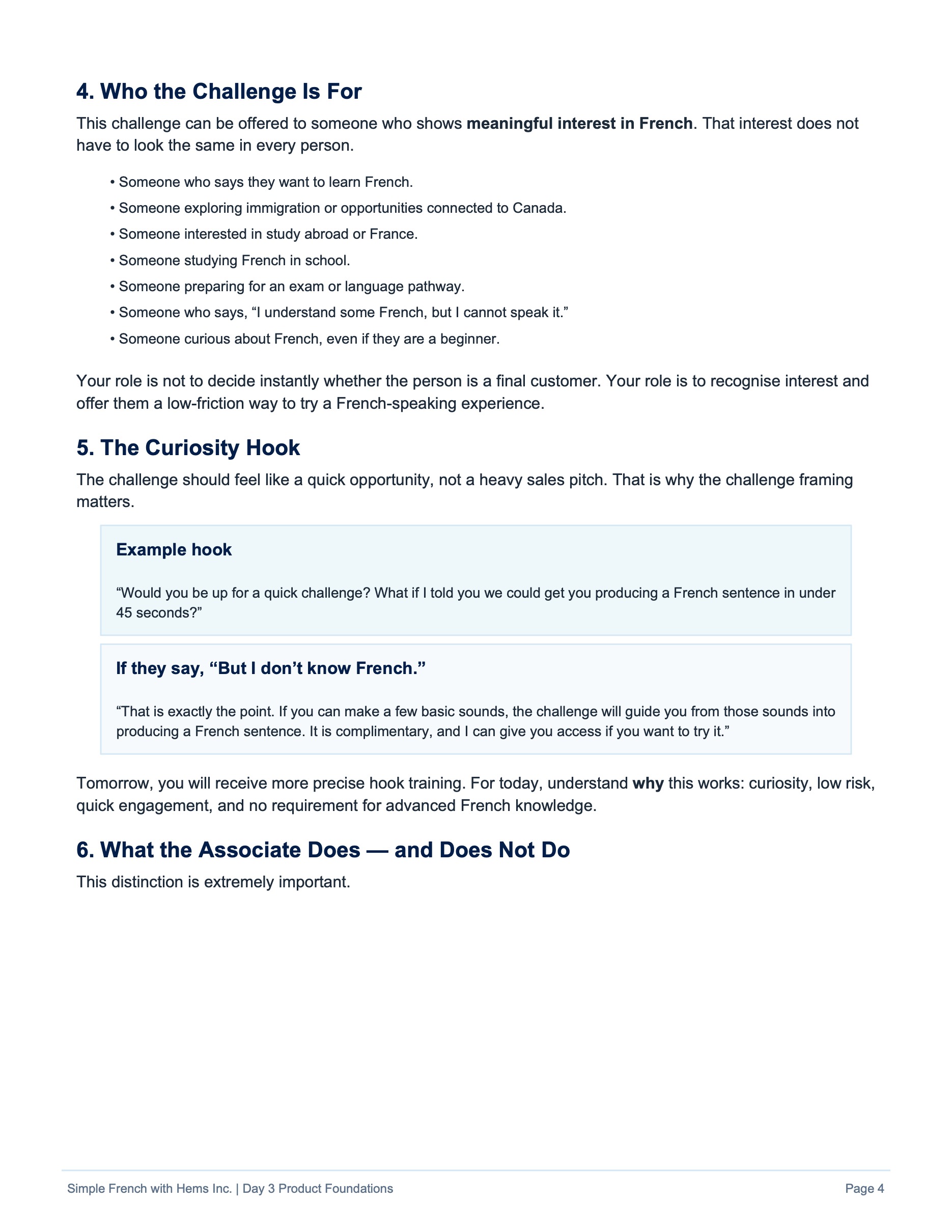 Day 3 original training page 4