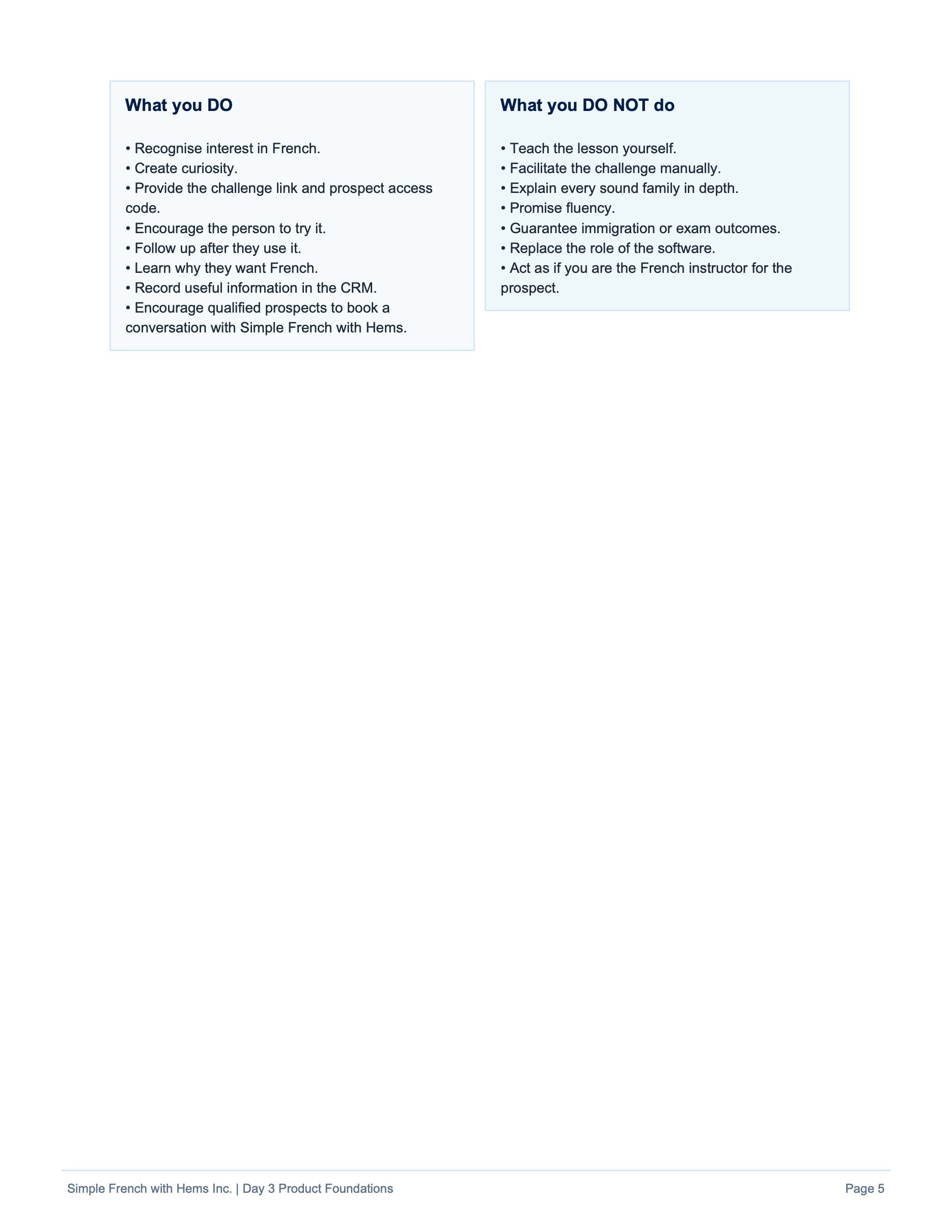 Day 3 original training page 5