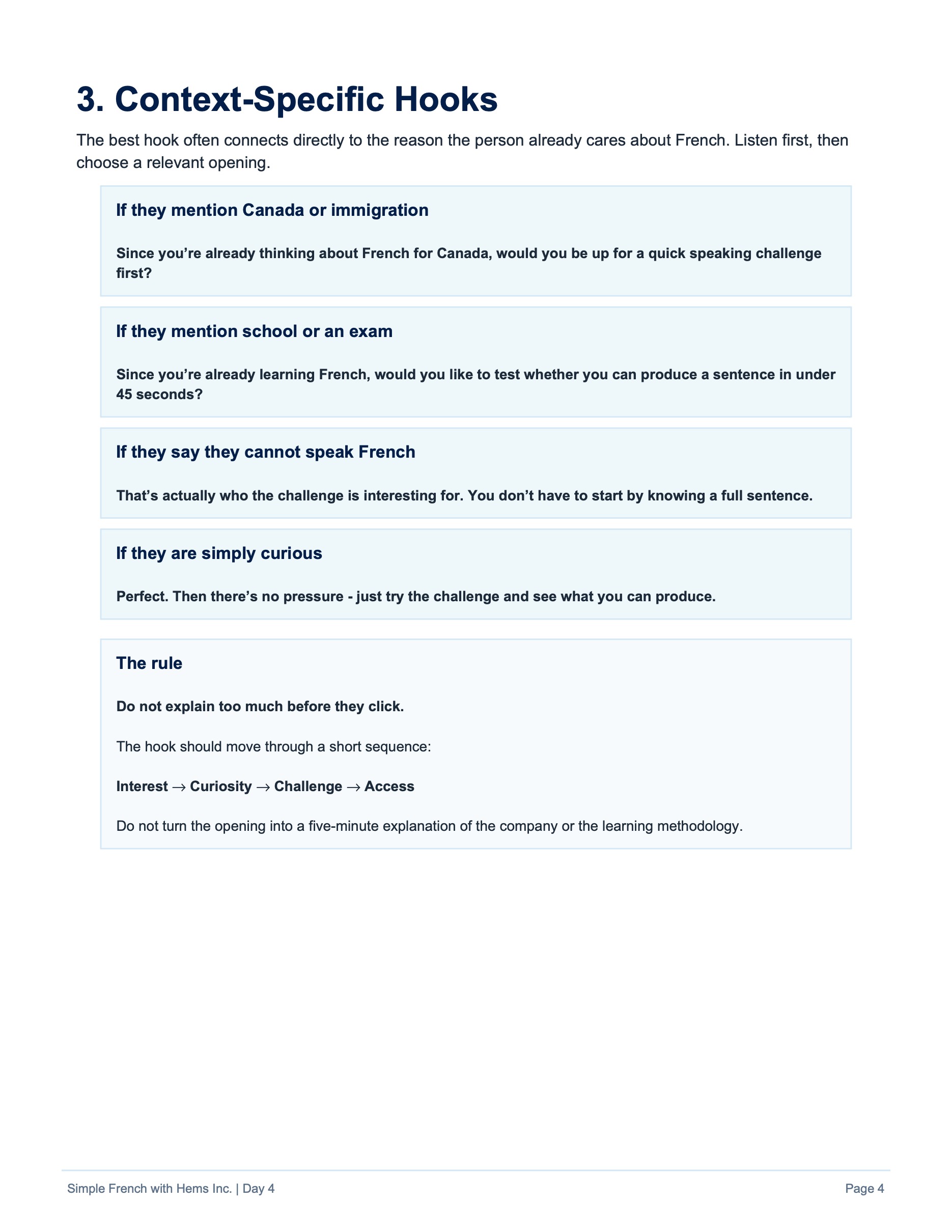 Day 4 original training page 4