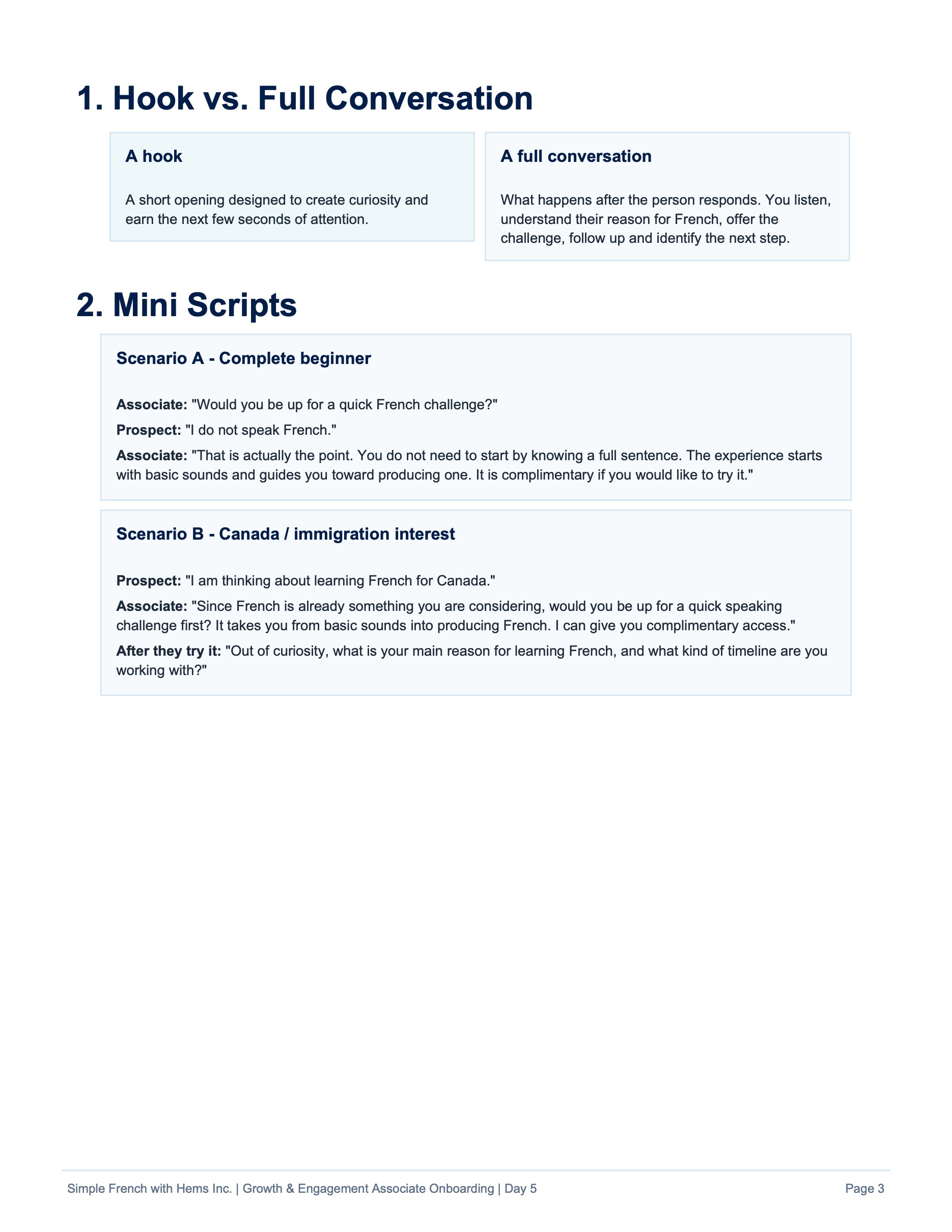 Day 5 original training page 3