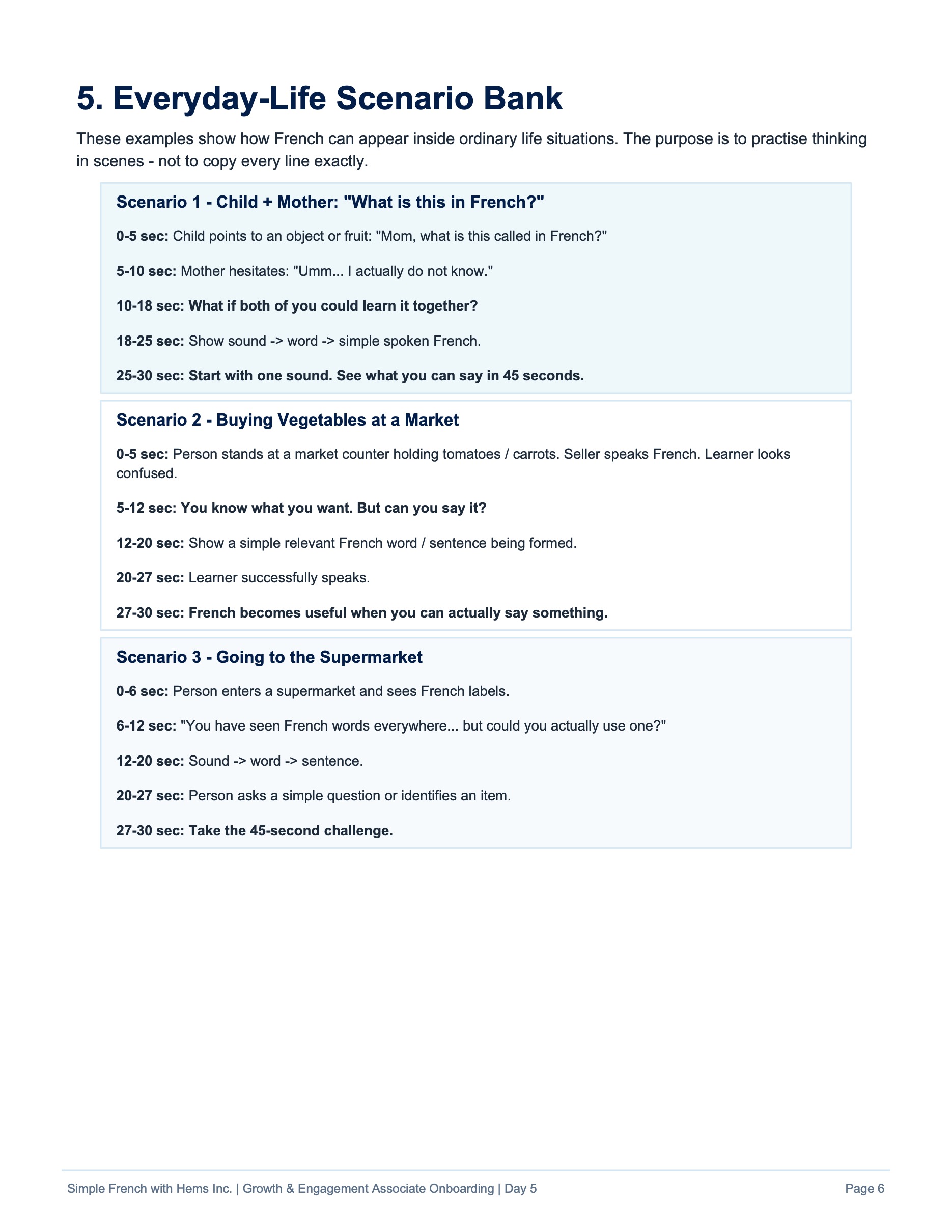 Day 5 original training page 6
