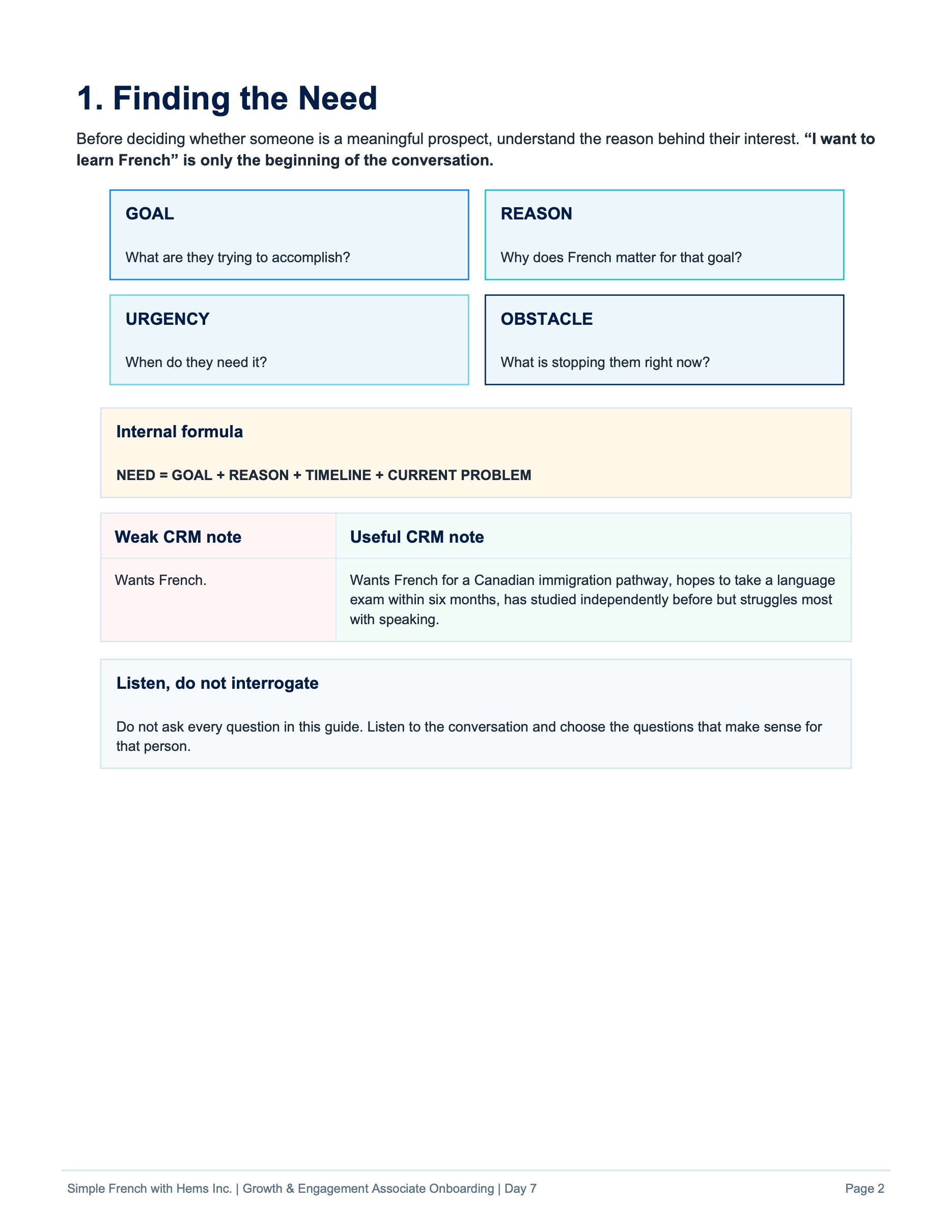 Day 7 original training page 2