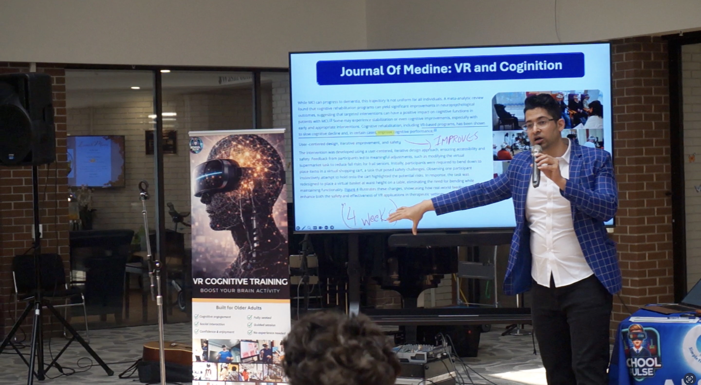Simple French with Hems presenting Immersive Mind & Memory Program (IMMP) during a live pilot session