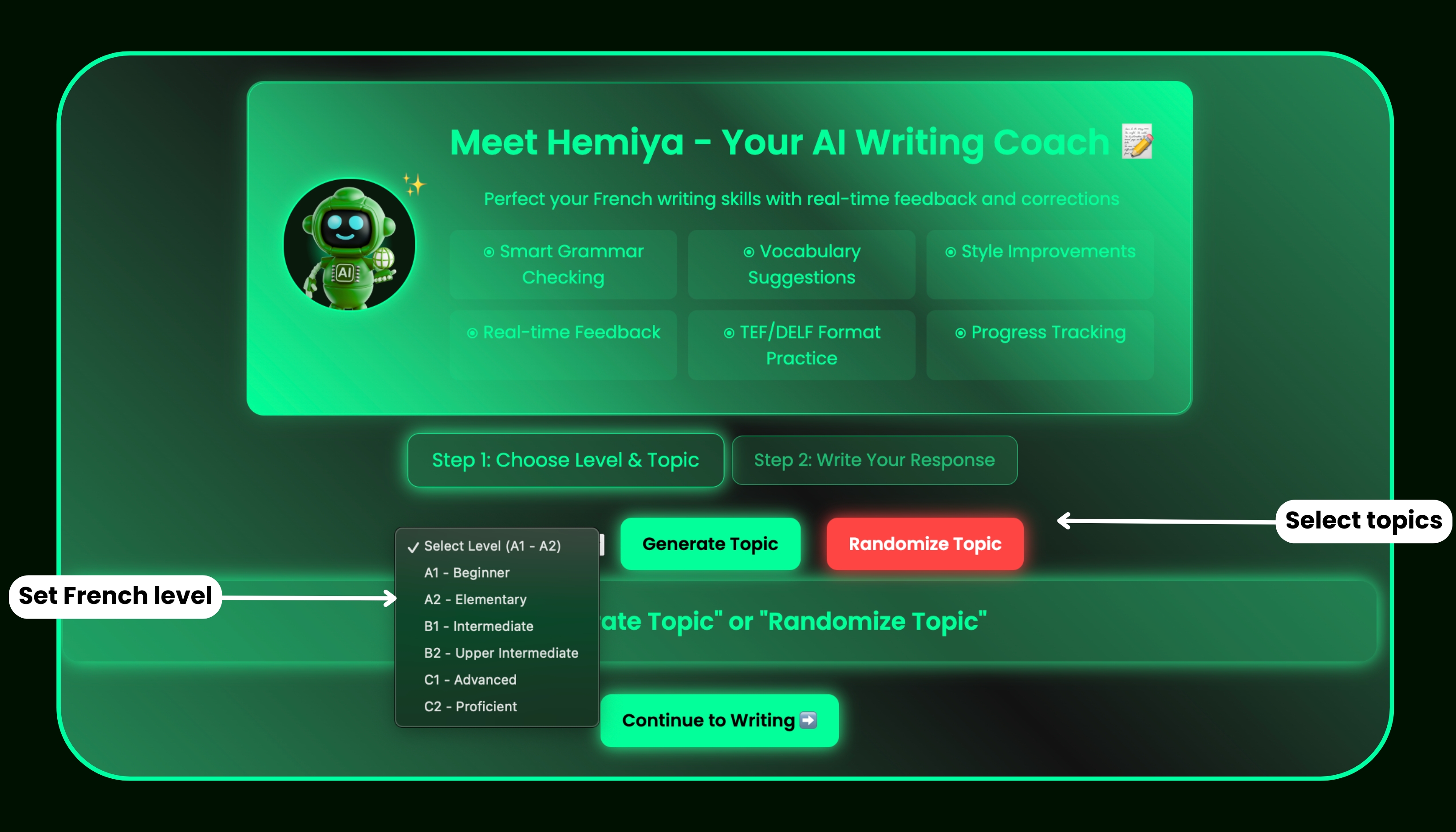 Hemiya Writing Assistant